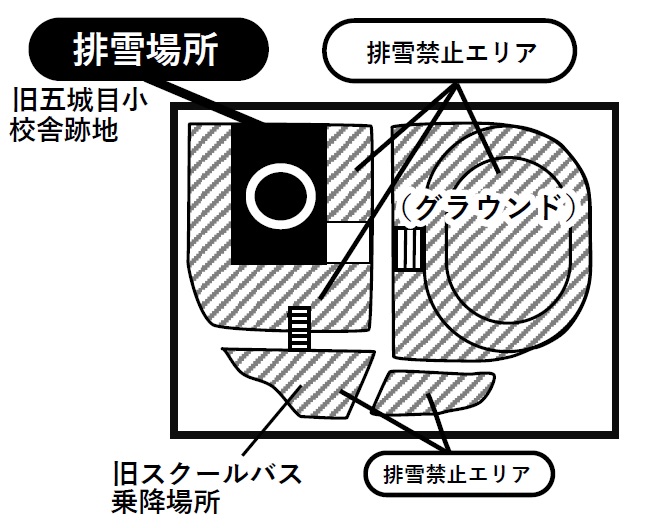 五城目町指定排雪場案内図