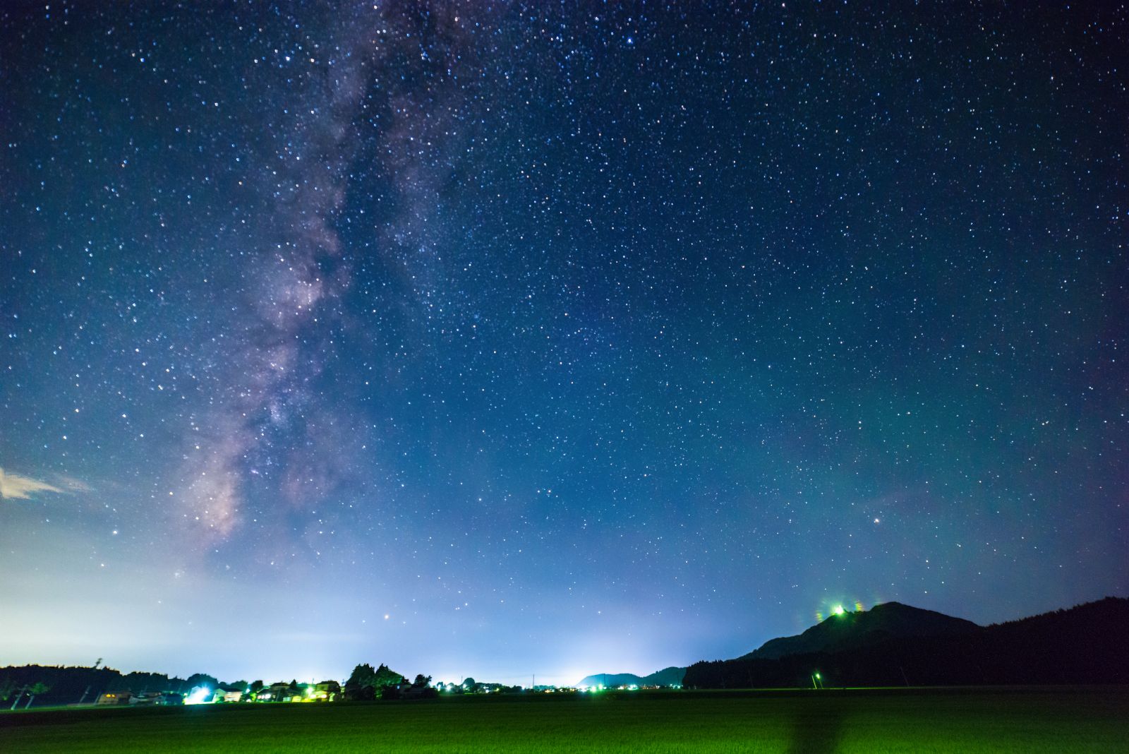 銀河の星が降り注ぐ夜